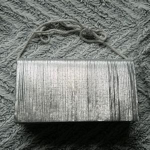 Silver convertible handbag